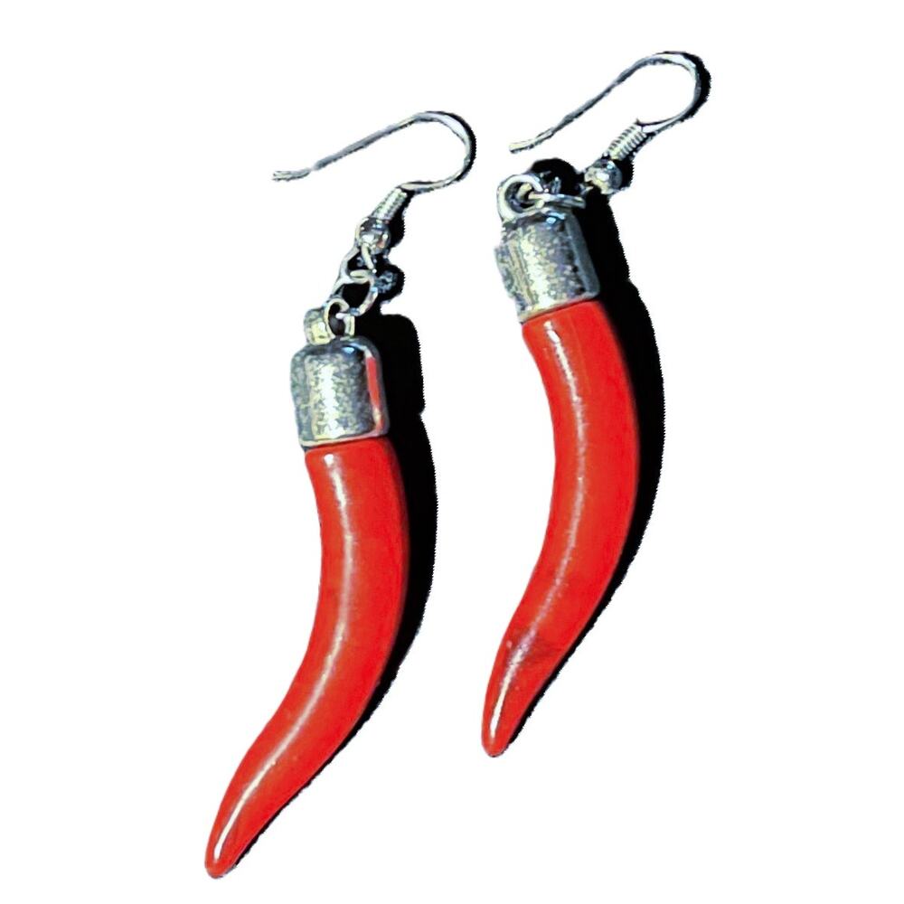 Chili Pepper or Red Horn Earrings - Either way, they rock